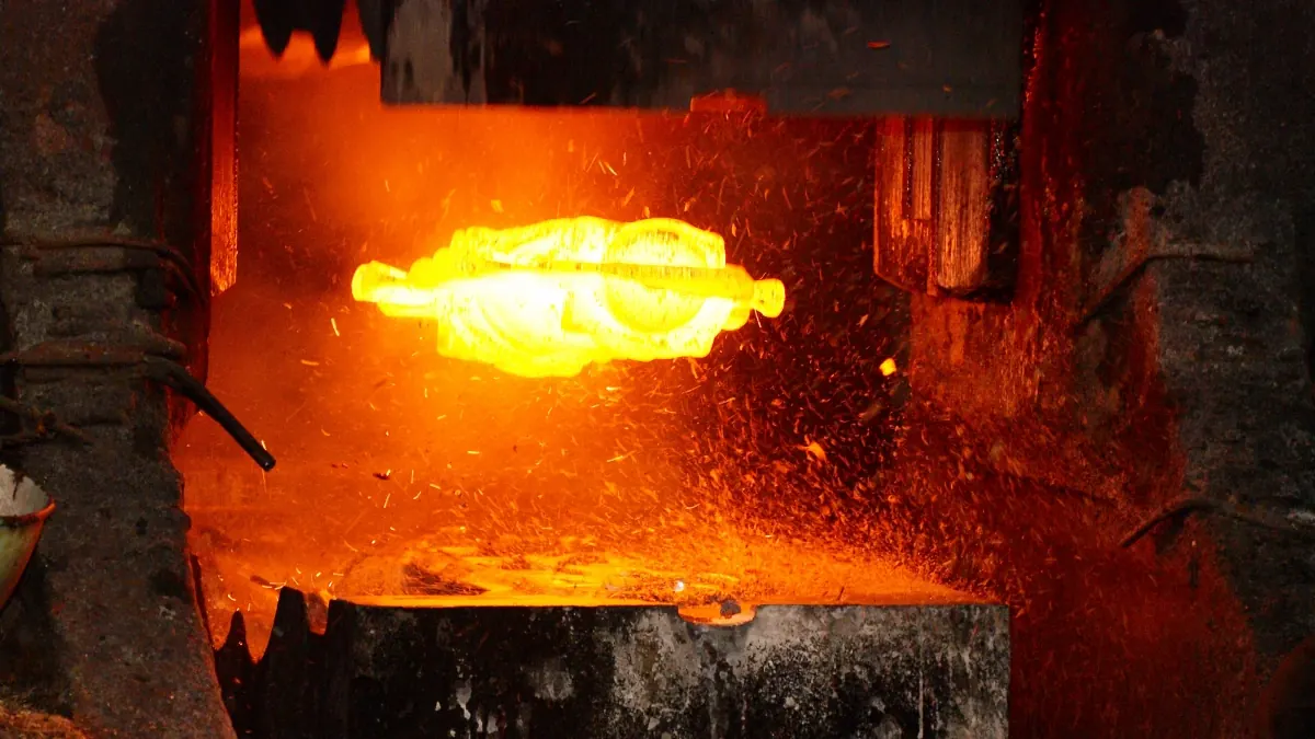 Hot forging production process